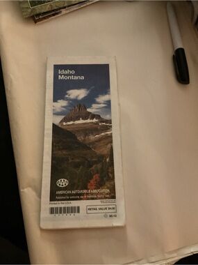AAA Idaho Montana Road Map 1995